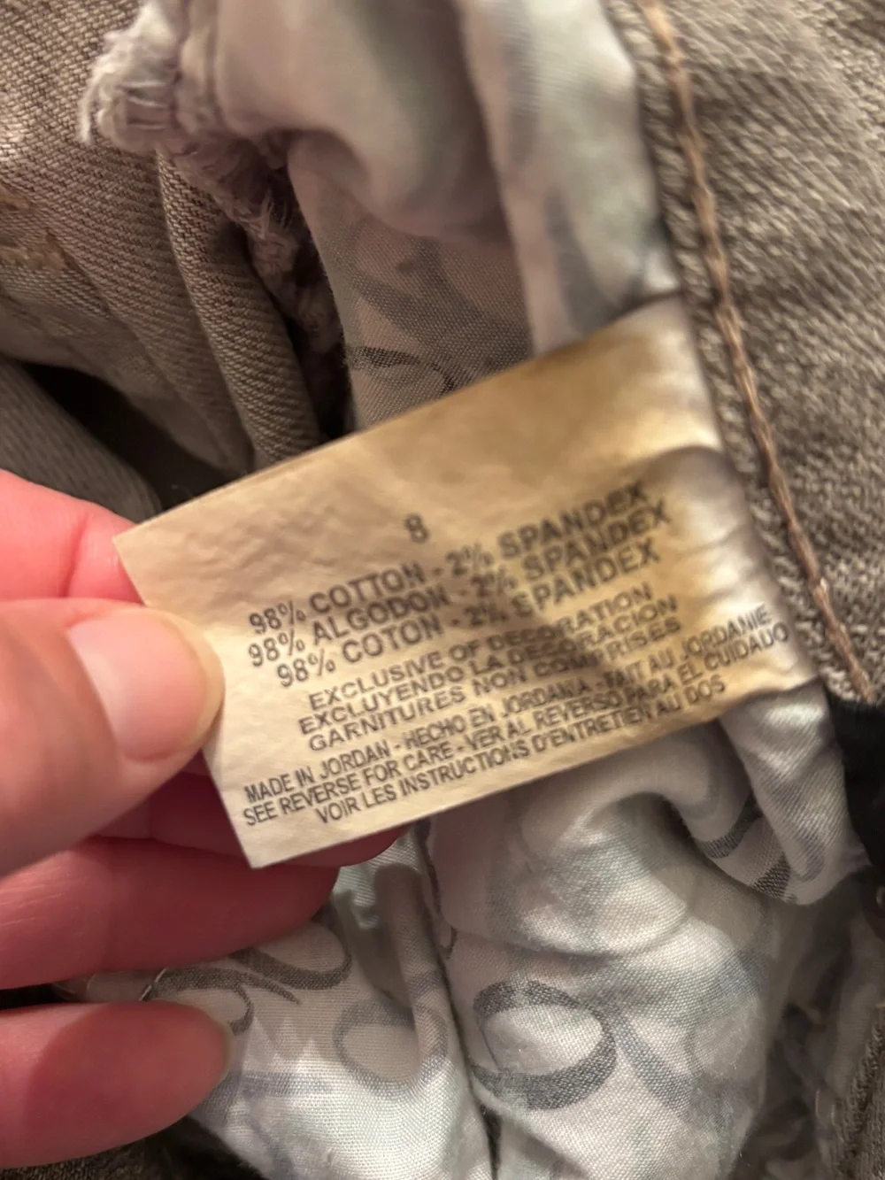 Nine West Bleeker Bermuda Shorts – NWT – Size 8 – Gray Distressed Denim Stretch